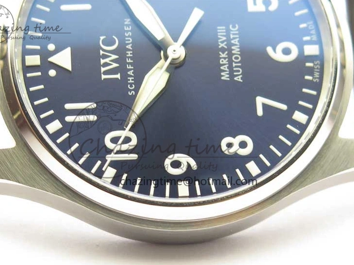 MIROTIME 0203 MARK XVIII Le Petit Prince IW327004 SS FKF 1:1 Best Edition Blue Dial On Brown Leather Strap Trendsetting 7117